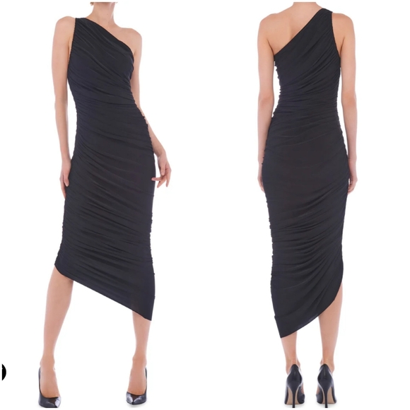 Norma Kamali Dresses & Skirts - NORMA KAMALI Diana one-shoulder ruched stretch-jersey